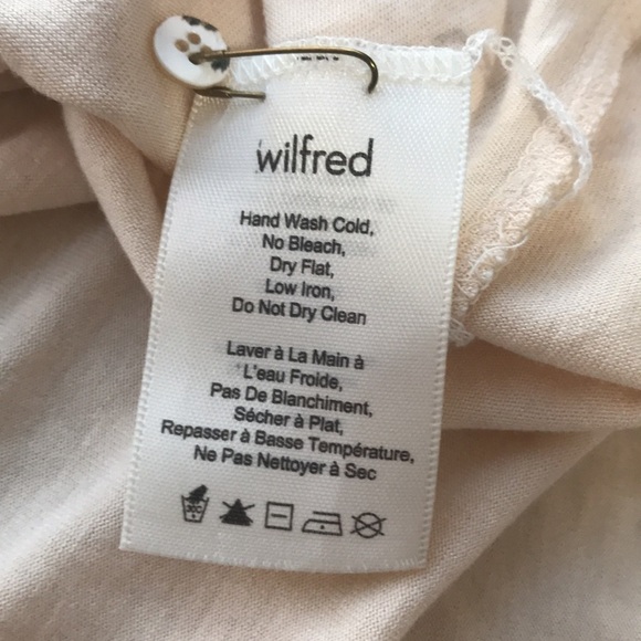 Aritzia Wilfred peach oversized keyhole front short sleeve shirt S - Picture 7 of 9